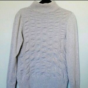 Verve gray mock neck sweater top Medium